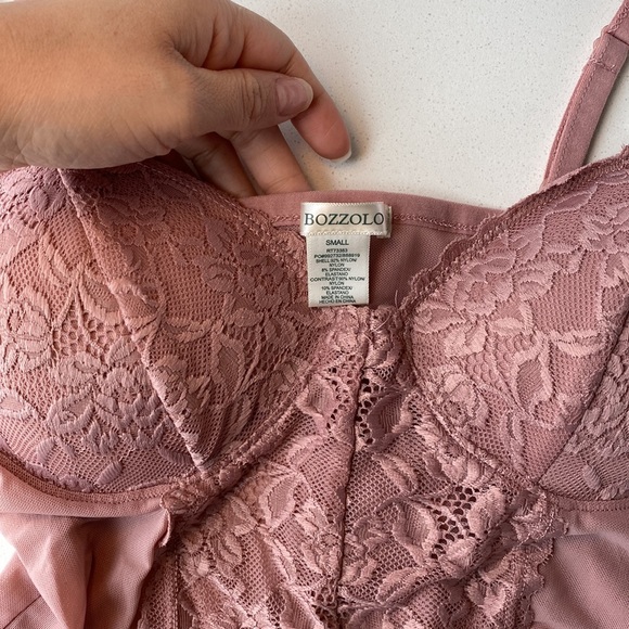 Hold Me Closer Lace Teddy - Rose - Picture 9 of 9